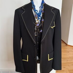 3 piece suit with Yellow Trim